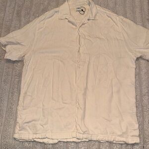 Zara Men's Casual White Button Down Shirt 👕